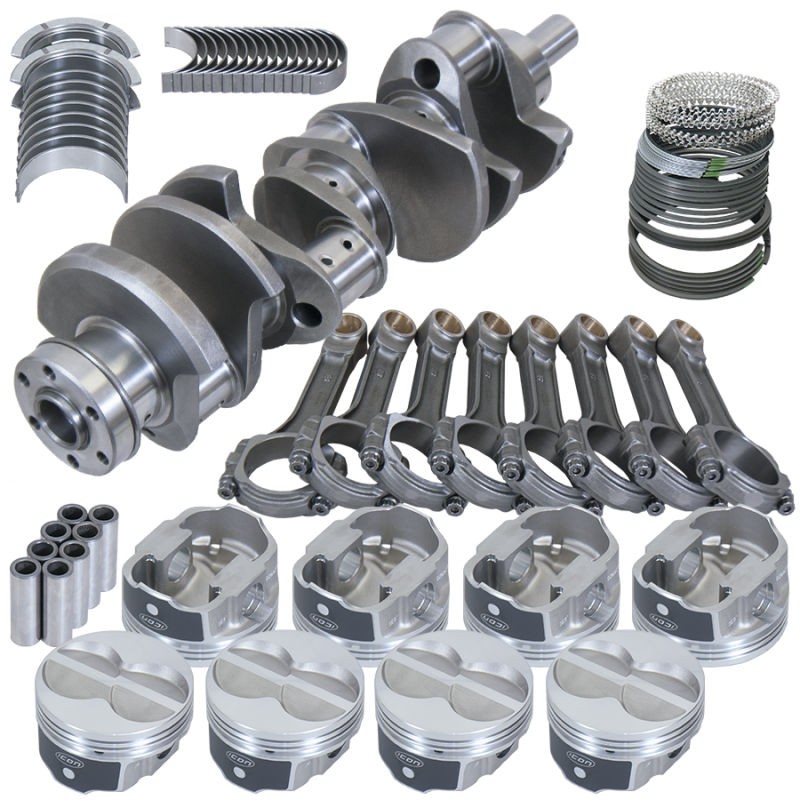 Eagle Ford 351W 4.000in Crank 6.200in I-Beam Rods -11cc Flat Top 4.060in Pistons Rotating Assembly