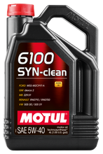 Load image into Gallery viewer, Motul 4x4L Engine Oil 6100 SYN-CLEAN 5W40 - VW 502.00/505.00 - MB 229.5