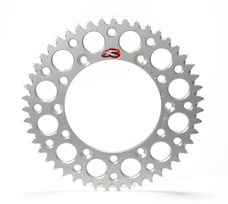 Renthal 95-13 Husqvarna 125-510 CR/WR/Wre/TC/TCX/TE Rear Grooved Sprocket Silver 520-50P Teeth