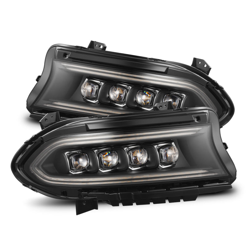 AlphaRex 15-23 Dodge Charger NOVA-Series LED Proj Headlights Blk w/Activtn Light & Seq.Sig / SB DRL