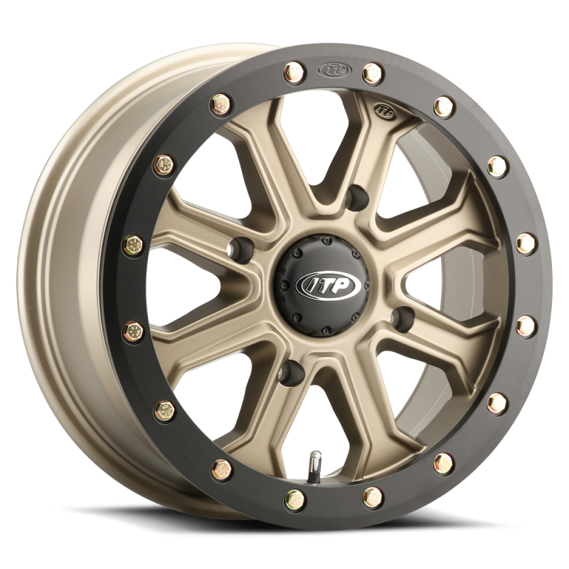 ITP Inertia Beadlock 15x7 / 4x137 BP / 40mm Offset Bronze w/ Black Ring Wheel