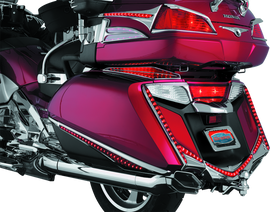 Kuryakyn L.E.D. Rear Fender Tip 12-17 GL1800 Chrome Red Lens