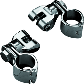 Kuryakyn Peg Mounts With 1-1/4in Magnum Quick Clamps Chrome (Pair)