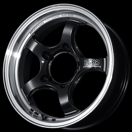 Advan RG-D2 16x7.0 / +48 Offset / 4x100 / 63mm Bore / Machining and Black Gunmetallic