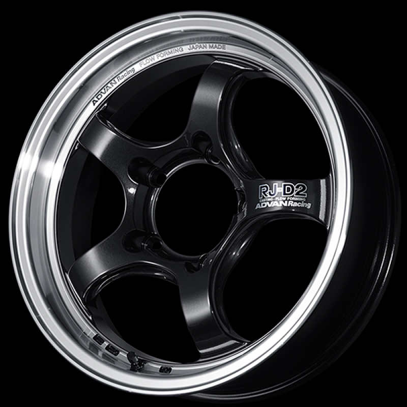Advan RG-D2 16x7.0 / +38 Offset / 5-100 / 57mm Bore / Machining & Black Gunmetallic
