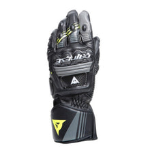 Load image into Gallery viewer, Dainese Druid 4 Leather Gloves Charcoal Gray/Fluorescent Yellow - XS