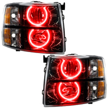Load image into Gallery viewer, Oracle Lighting 07-13 Chevrolet Silverado Assembled Halo Headlights Round Style -Red SEE WARRANTY