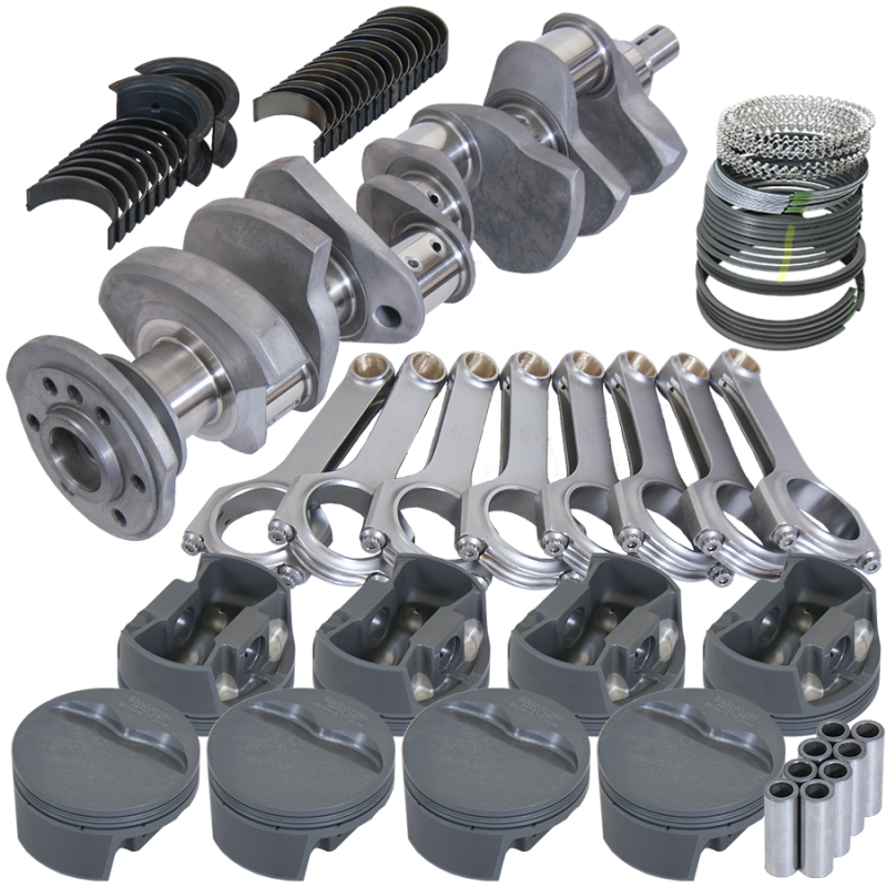 Eagle Chevy 327 3.250in Crank 6.125in H-Beam -5cc Flat Top 4.030in Pistons Rotating Assembly