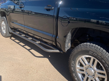 Load image into Gallery viewer, Cali Raised 14-21 Toyota Tundra Step Edition Rock Sliders - Kick Out / No Filler Plate / Raw Steel