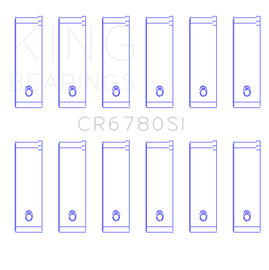 King Engine Bearings Chrysler 2.7L (Size +0.75mm) Connecting Rod Bearing Set