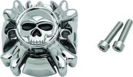 Kuryakyn Replacement Zombie Grip Emblems Without Throttle Boss Chrome