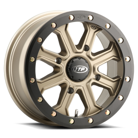 ITP Inertia Beadlock 15x7 / 4x156 BP / 40mm Offset Bronze w/ Black Ring Wheel