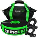 Rhino USA 30Ft Tow Strap/Shackles Combo