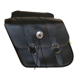 Willie & Max Universal Deluxe Compact Slant Saddlebags (12 in L x 9.5 in W x 5.5 in H) - Black - GTR Auto