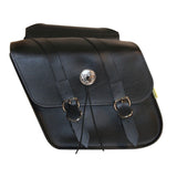 Willie & Max Universal Deluxe Compact Slant Saddlebags (12 in L x 9.5 in W x 5.5 in H) - Black