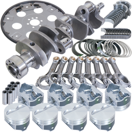 Eagle Chevy 350 1Pc 3.750in Crank 5.700in I-Beam Rods 4.040in Pistons 168 Tooth FP Balanced Assembly