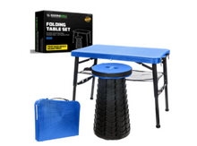 Load image into Gallery viewer, Rhino USA Portable Camping Table And Stool (Blue)