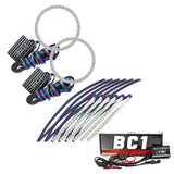 Oracle 15-17 Ford Mustang V6/GT/Shelby DRL  w/ Halo Kit - ColorSHIFT w/ BC1 Controller SEE WARRANTY