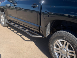 Cali Raised 14-21 Toyota Tundra Step Edition Rock Sliders - No Kick Out No Filler Plate / BedLiner