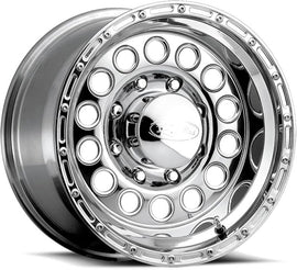Raceline 887 Rock Crusher 16x10in / 8x170 BP / -24mm Offset / 130.81mm Bore - Polished Wheel