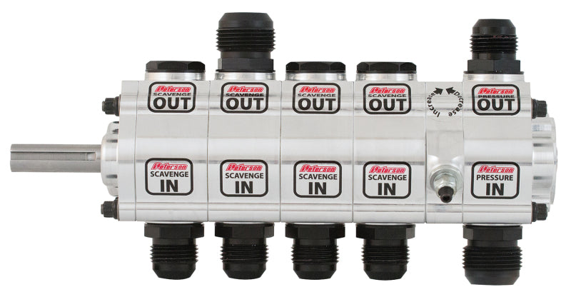 Peterson Fluid Systems R4 5-Stage Oil Pump - Right Side Mount - Rear Drive Drag - Reserve Rotation