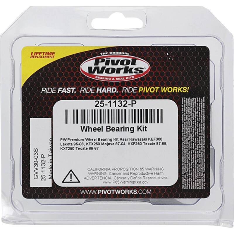 Pivot Works Kawasaki Wheel Bearing Kit Premium Bearings