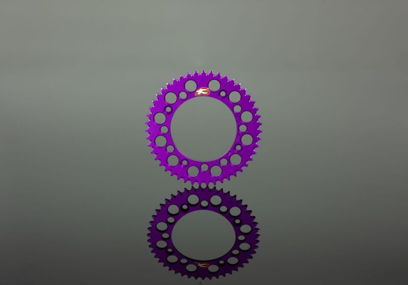 Renthal 94+ Kawasaki KX 125-450 Rear Grooved Sprocket - Purple 520-49 Teeth