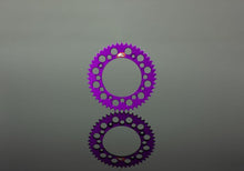 Load image into Gallery viewer, Renthal 94+ Kawasaki KX 125-450 Rear Grooved Sprocket - Purple 520-50 Teeth