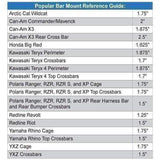 Rugged Radios Helmet Hanger with Bar Mount 1.50 Inches Tube Diameter