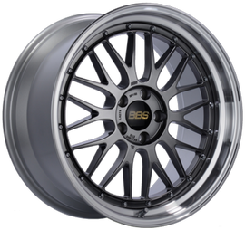 BBS LM 18x8 5x112 ET45 Diamond Black Center / Diamond Cut Lip Wheel -82mm PFS/Clip Required