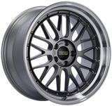 BBS LM 17x7.5 5x114.3 ET38 Diamond Black Center / Diamond Cut Lip Wheel PFS/Clip Required