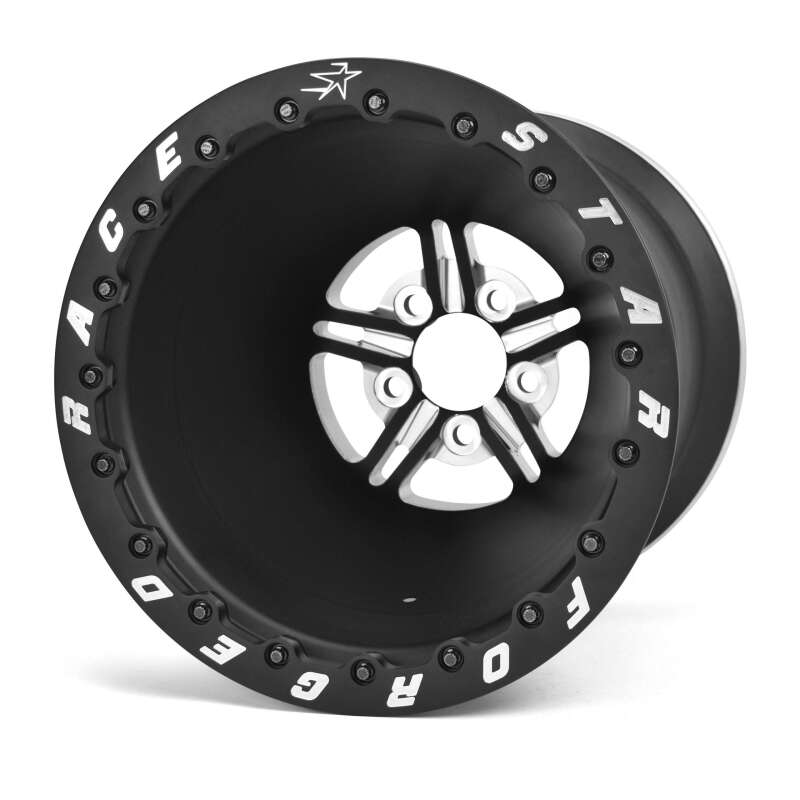 Race Star 63 Pro Forged 15x10 DBL Sportsman 5x5.00 BC / 2.00in. BS Wheel - Black Anodized/Machined