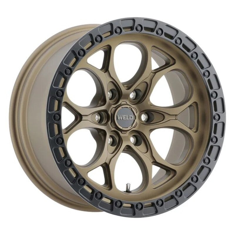 Weld Ledge 6 18x9 / 6x135 / ET 00 / BS 5.00 - Satin Bronze w/ Satin Black Ring