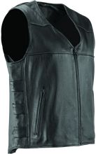 Load image into Gallery viewer, Kuryakyn Leather By River Road Plains Leather Vest Black - Small