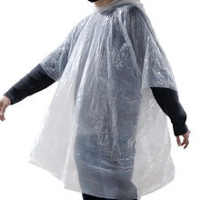 Load image into Gallery viewer, Rays Foldable Poncho Transparent White / Blue Case