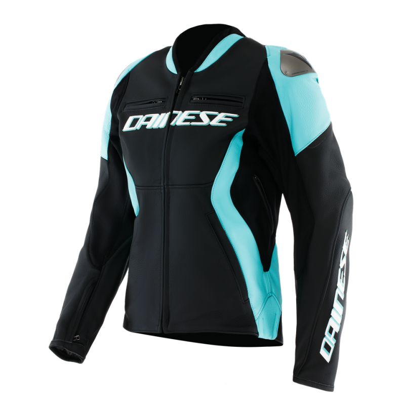 Dainese Racing 5 Leather Jacket Black/Water Womens Size - 46
