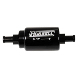 Russell 5/16 Male To 5/16 Male Barbed Fuel Check Valve - Black Anodized