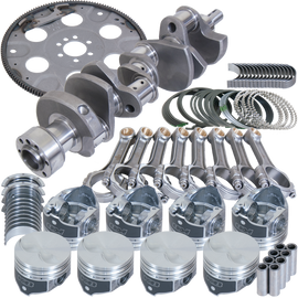 Eagle Chevy 305 1Pc 3.480in Crank 5.700in I-Beam Rods 3.776in Pistons 153 Tooth FP Balanced Assembly