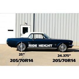 Ridetech 64-66 Ford Mustang Composite Leaf Springs w/ HQ Shocks - 2in Drop - Rear