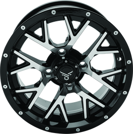 QuadBoss Barbwire 14X7 - 5+2 - 4/110 - Black Machined