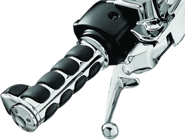 Kuryakyn ISO Grips With Throttle Boss Throttle-By-Wire Chrome