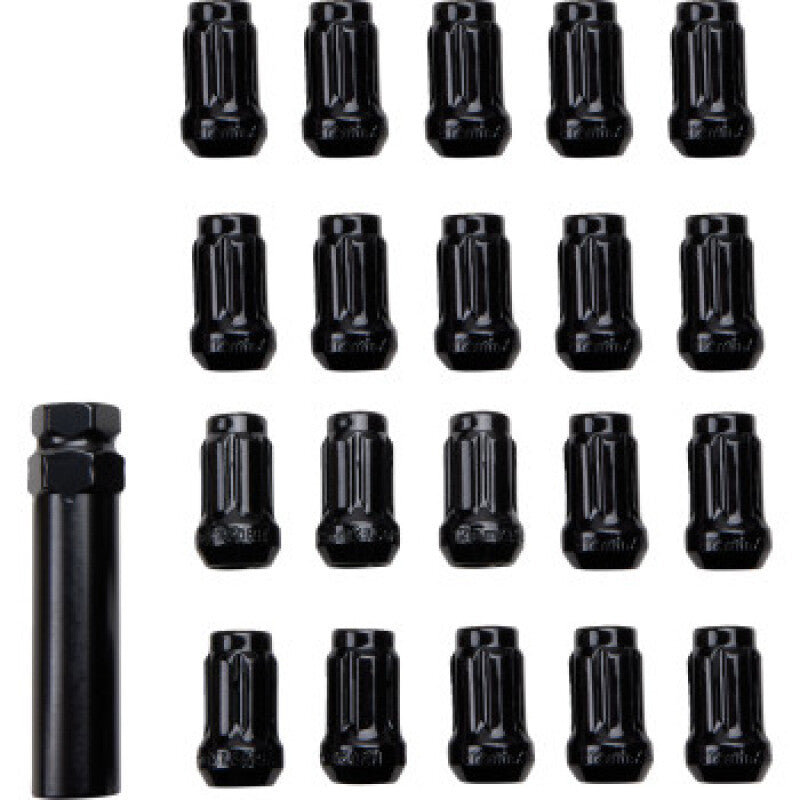 ITP Lug Nuts (Box of 20) w/ Key - 12x1.5 Splined 60 Deg Taper - Black