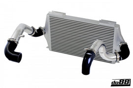 do88 92-98 Volvo 740/940 Turbo (76mm Throttle) BigPack Intercooler Kit w/Black Hoses