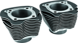 Twin Power 17-Up M8 Black 4.25 Inch Big Bore Cylinders Pair
