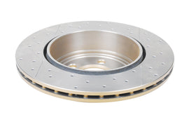 DBA 05-09 Chrysler 300 C Rear Gold Cross Drilled & Slotted KP Street Series Rotor