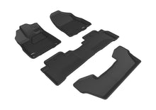 Load image into Gallery viewer, 3D MAXpider 2017-2020 Acura MDX Kagu 1st &amp; 2nd &amp; 3rd Row Floormats - Black