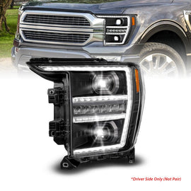 ANZO 21-23 Ford F150 LED Projector Headlight w/Switchback+Sequential - Black (Driver Side Only)