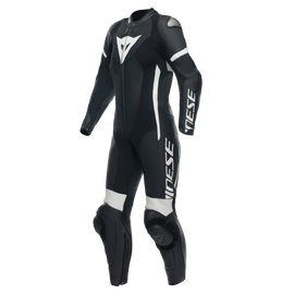 Dainese Grobnik Lady Leather 1PC Perforated Suit Black/Black/White Size - 52
