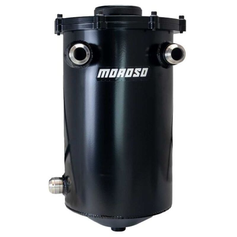 Moroso Split Top 16in Tall 8in Diameter MMPS 7.5qt Dry Sump Tank - Black