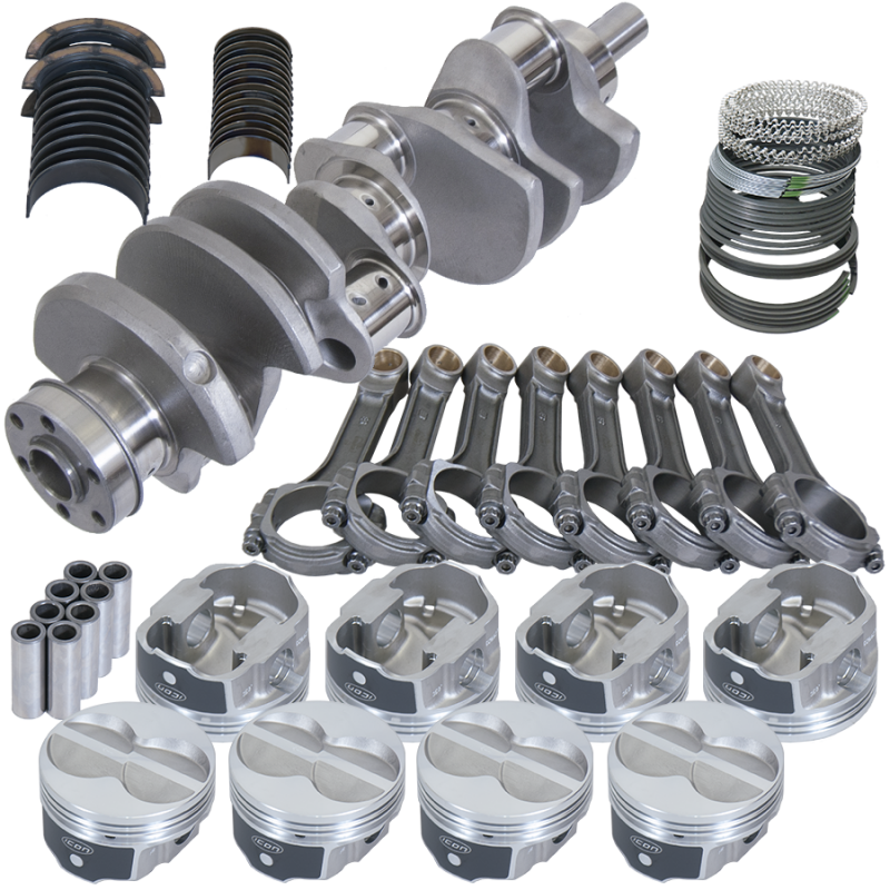 Eagle Ford 351W 4.000in Crank 6.200in I-Beam Rods -11cc Flat Top 4.040in Pistons Rotating Assembly